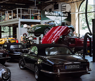 Garage with cars